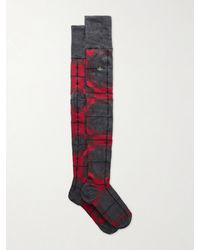 Vivienne Westwood - Locharron Orb-Embroidered Checked Knitted Socks - Lyst