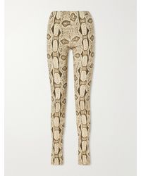 Gucci - Snake-Print Stretch Skinny-Leg Pants - Lyst