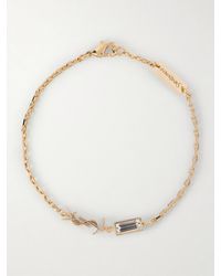 Saint Laurent - Tone And Crystal Bracelet - Lyst