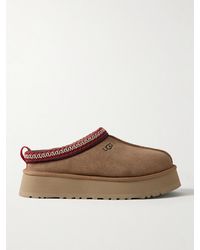 UGG - Tazz Embroidered Shearling Platform Slippers - Lyst