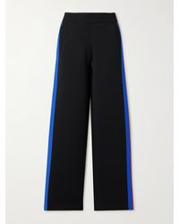 Wales Bonner - Tide Striped Embroidered Tech-Jersey Wide-Leg Track Pants - Lyst