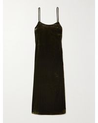 LeKasha - San Vio Midikleid Aus Samt - Lyst