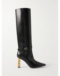 Givenchy - G Cube Kniehohe Stiefel Aus Leder Mit Logodetail - Lyst