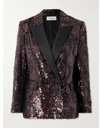 Veronica Beard - Sevyn Sequined Satin Jacket - Lyst