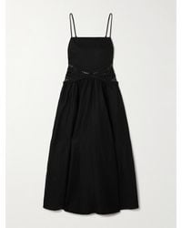 Jonathan Simkhai - Malena Embroidered Linen-Blend Midi Dress - Lyst