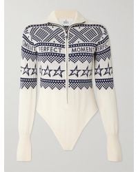 Perfect Moment - Holiday Intarsia Merino Wool Bodysuit - Lyst