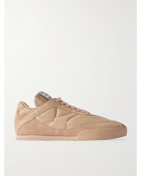 Chloé - Kick Sneakers Aus Gestepptem Leder Mit Besätzen Aus Veloursleder - Lyst