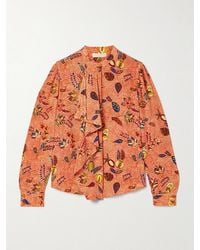 Ulla Johnson - Ashlyn Ruffled Printed Silk Crepe De Chine Blouse - Lyst