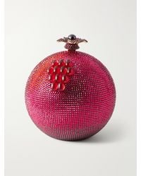 Judith Leiber - Pomegranate Crystal-Embellished-Tone Clutch - Lyst