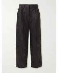 Blazé Milano - Fox Pleated Pinstriped Wool And Cashmere-Blend Straight-Leg Pants - Lyst