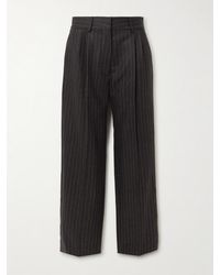 Blazé Milano - Fox Hose Mit Geradem Bein Aus Einer Woll-Kaschmirmischung Mit Nadelstreifen Und Falten - Lyst