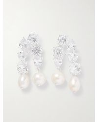 Completedworks - Cascading Ohrringe Aus Recyceltem Mit Cubic Zirkonia Und Perlen - Lyst