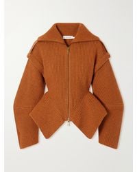 Zimmermann - Valiant Ribbed-Knit Wool-Blend Cardigan - Lyst