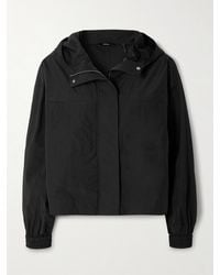 Theory - Hooded Gathered Cotton-Blend Shell Jacket - Lyst