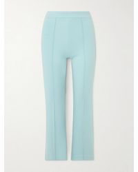 STAUD - Knack Cropped Stretch-Jersey Straight-Leg Pants - Lyst