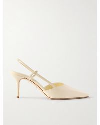Manolo Blahnik - Touki 70 Leather Slingback Pumps - Lyst