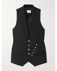 Isabel Marant - Manon Pinstriped Satin And Cotton-Blend Twill Vest - Lyst