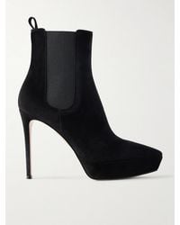 Gianvito Rossi - Suede Ankle Boots - Lyst