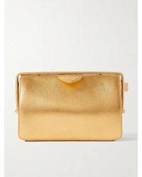 Gabriela Hearst - Carrington Clutch Aus Metallic-Leder - Lyst