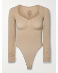 Skims - Seamless Sculpt Longlseeve Thong Bodysuit – Clay – String-Body - Lyst