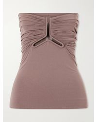 Rick Owens - Alannah Strapless Cut-Out Jersey Top - Lyst
