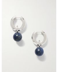 AGMES - Sonia Recycled Sterling Lapis Lazuli Hoop Earrings - Lyst