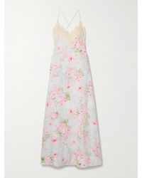 Zimmermann - Halliday Lace-Trimmed Floral-Print Linen Maxi Dress - Lyst