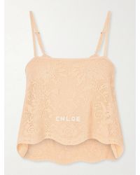 Chloé - Crocheted Cotton Top - Lyst