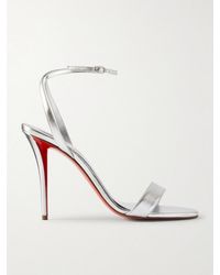 Christian Louboutin - Miss Z 100 Sandalen Aus Metallic-Leder - Lyst