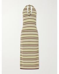 Away That Day - Cape Town Striped Knitted Midi Dress - Lyst
