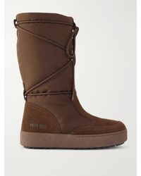 Moon Boot - Ltrack Legacy Suede-Trimmed Nylon Knee Boots - Lyst