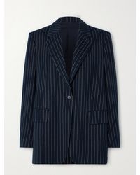 Max Mara - Aceri Pinstriped Cotton, Cashmere And Silk-Blend Blazer - Lyst