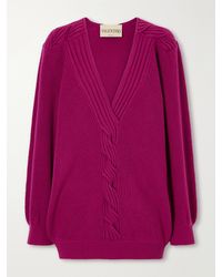 Valentino Garavani - Knotted Ribbed Wool Sweater - Lyst