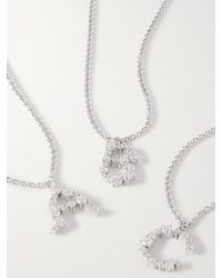 Completedworks - Net Sustain Rhodium-Plated Recycled Crystal Necklace - Lyst