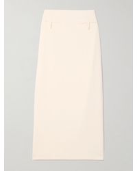 STAUD - Smith Crepe Midi Skirt - Lyst