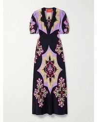 La DoubleJ - Marlene Printed Silk-Crepe Maxi Dress - Lyst