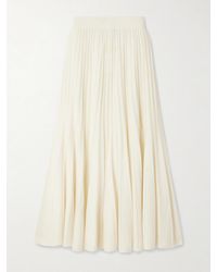 arch4 - Sabrina Pleated Organic Cashmere Midi Skirt - Lyst