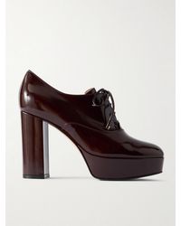 Gianvito Rossi - 70 Patent-Leather Platform Oxford Pumps - Lyst