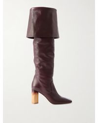 Chloé - Georgia Kniehohe Stiefel Aus Leder - Lyst