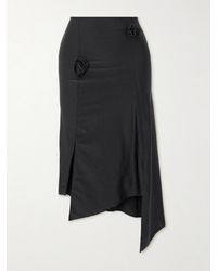 Coperni - Asymmetrischer Midirock Aus Stretch-Satin Mit Applikationen - Lyst