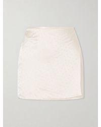 Aflalo - Shejo Polka-Dot Satin-Jacquard Mini Skirt - Lyst