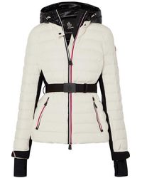 3 MONCLER GRENOBLE Bruche Belted Two-tone Quilted Ski Jacket - White