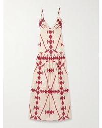 Johanna Ortiz - Robe Longue En Popeline De Coton Imprimée Zea Palm - Lyst