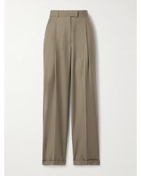 The Row - Pantalon Droit En Flanelle De Laine À Plis Sorina - Lyst