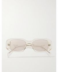 Prada - Sonnenbrille Mit Eckigem Rahmen Aus Azetat - Lyst