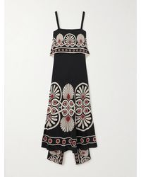 La DoubleJ - Slip-Around Printed Silk-Crepe De Chine Maxi Dress - Lyst
