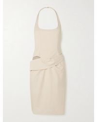 Jacquemus - Hielo Cutout Draped Wool-Blend Halterneck Mini Dress - Lyst