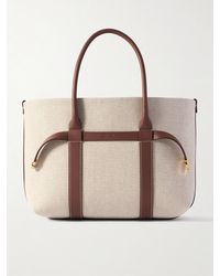 Loro Piana - Ghiera Small Leather-Trimmed Canvas Tote - Lyst