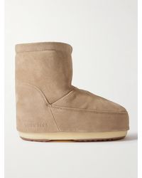 Moon Boot - Icon Low Schneestiefel Aus Veloursleder - Lyst