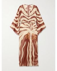 Johanna Ortiz - Spiritual Healers Bedrucktes Maxikleid Aus Recyceltem Georgette - Lyst